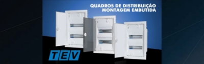 Quadros de distribuição parcial de 28 módulos para paredes ocas da TEV