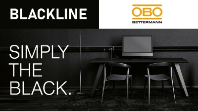 Soluções premium em preto para instalações elétricas à superfície da  Obo Bettermann